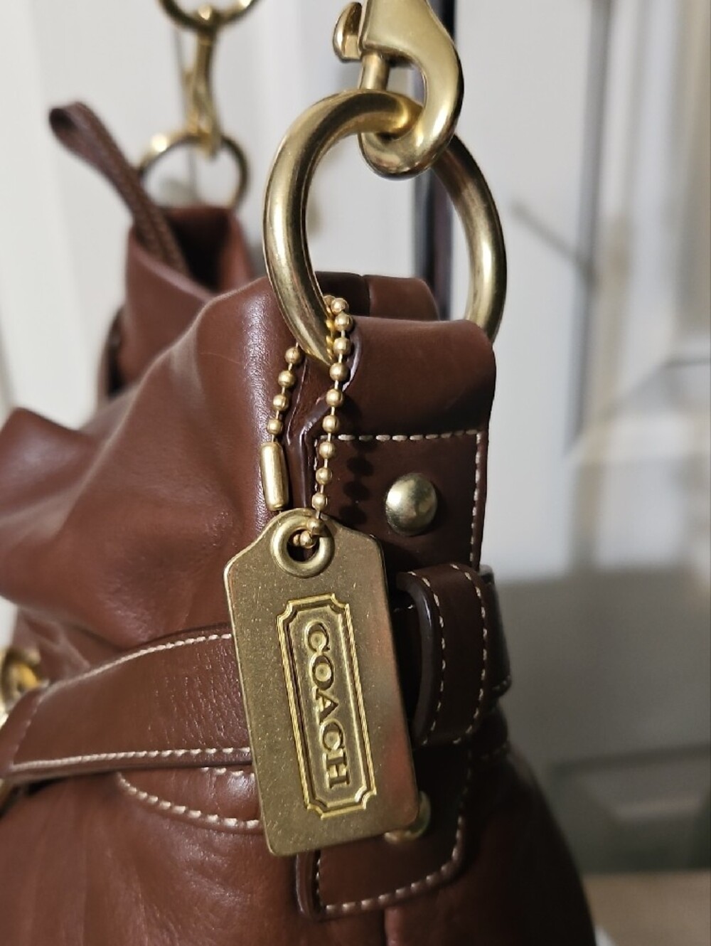 Coach NWOT Y2K Brown Leather Shoulder Hobo with Wallet Set - Picture 12 of 13